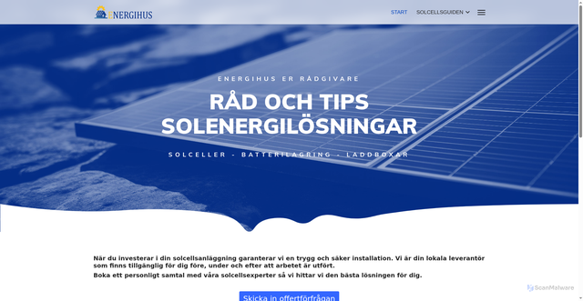 Security scan screenshot of https://plwenergihus.se