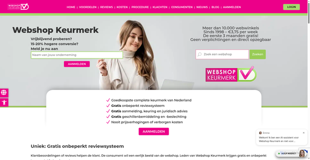 Security scan screenshot of https://keurmerk.info