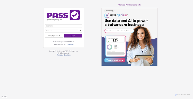 Security scan screenshot of https://passgenius.com