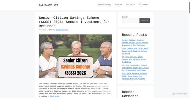 Security scan screenshot of http://aisjaipur.com/