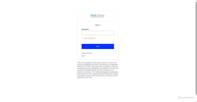 Security scan screenshot of https://pmaapps.pmagroup.com