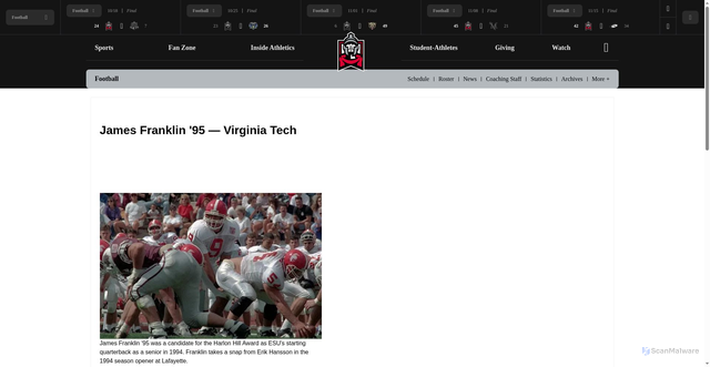 Security scan screenshot of https://esuwarriors.com/sports/2012/12/31/James_Franklin
