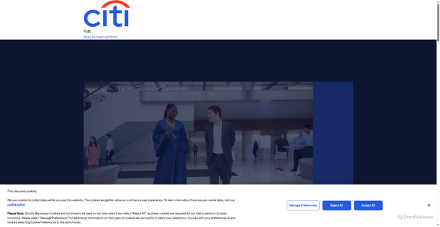 Security scan screenshot of https://www.citigroup.com/global