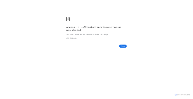 Security scan screenshot of https://us02contactservice-c.zoom.us