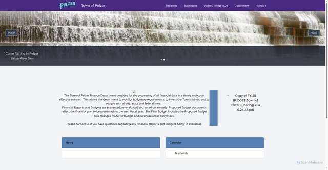 Security scan screenshot of https://pelzersc.gov/