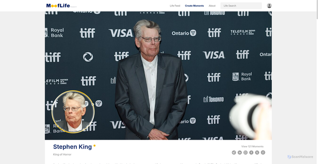 Security scan screenshot of https://www.mooflife.com/life/stephen-king