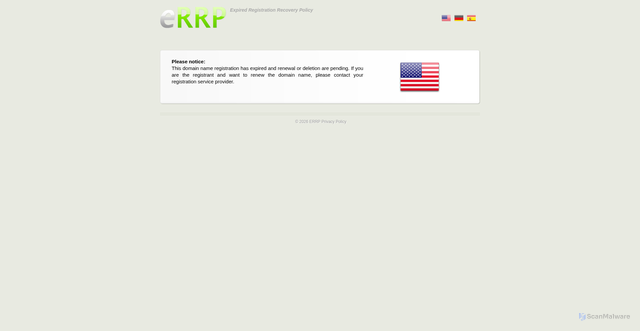 Security scan screenshot of http://globalauthentication.net