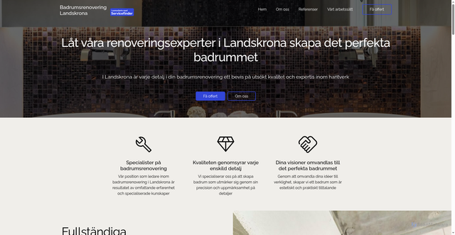 Security scan screenshot of https://badrumsrenoveringilandskrona.se