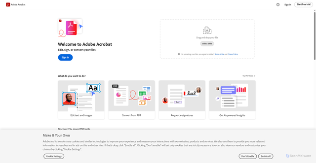 Security scan screenshot of https://schottag.eu1.documents.adobe.com