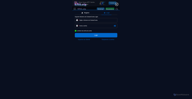 Security scan screenshot of http://57ll.win/