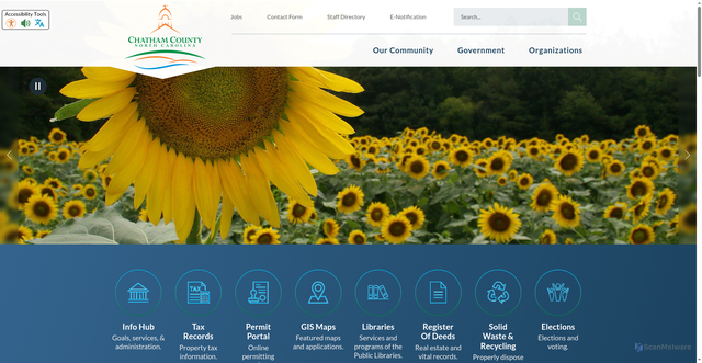 Security scan screenshot of https://www.chathamcountync.gov/