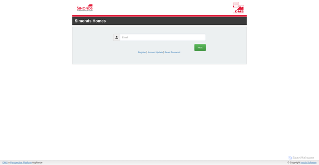 Security scan screenshot of https://simonds-dms.pstpf.com.au