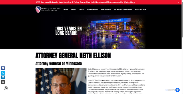 Security scan screenshot of https://lulac.org/convention25/speakers/ellison/