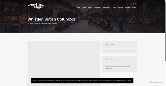 Security scan screenshot of https://www.channelnext.ca/venue/whistler/