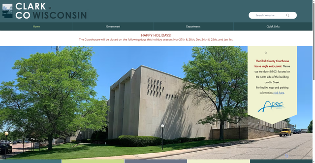 Security scan screenshot of https://www.clarkcountywi.gov/