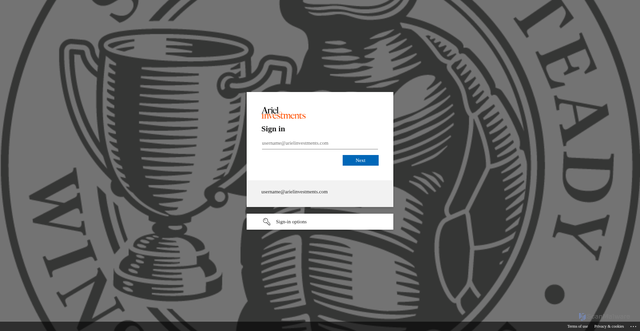 Security scan screenshot of https://arielinvestments-my.sharepoint.com
