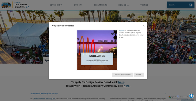 Security scan screenshot of https://imperialbeachca.gov/