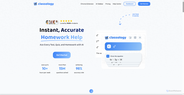 Security scan screenshot of https://classology.ai
