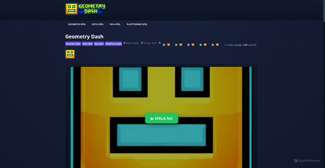Security scan screenshot of https://geometrydash.se