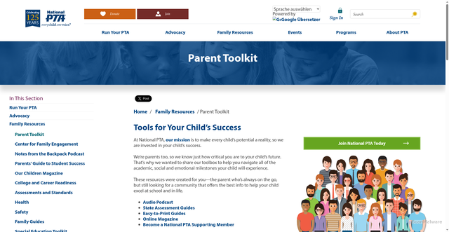 Security scan screenshot of https://www.pta.org/home/family-resources/parent-resources