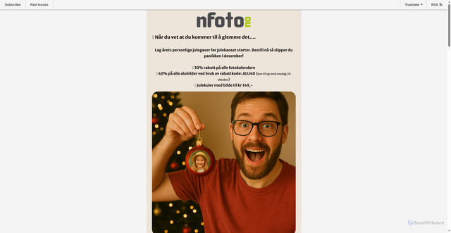 Security scan screenshot of https://mailchi.mp/1e24d7973326/kun-til-fredag-40-p-aluplate-16105091?e=e061ddc635