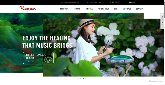 Security scan screenshot of https://raysenmusic.com