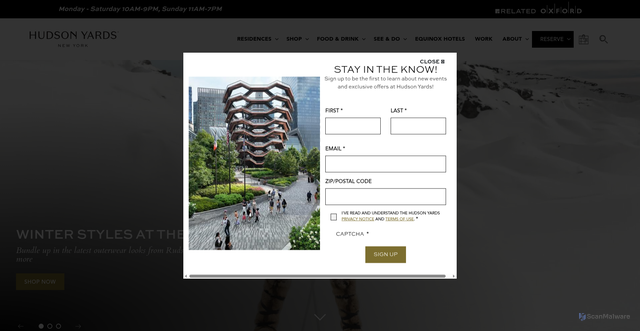 Security scan screenshot of https://www.hudsonyardsnewyork.com
