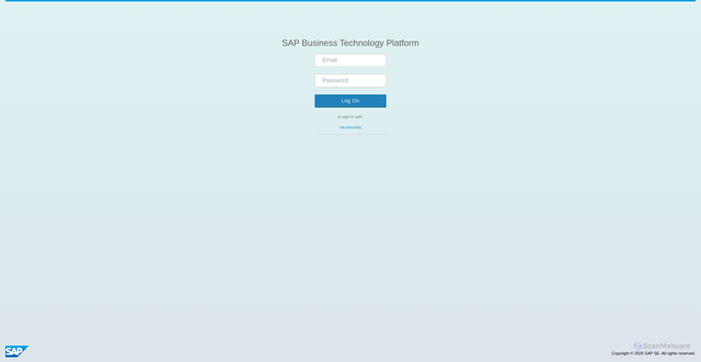 Security scan screenshot of https://authentication.us30.hana.ondemand.com