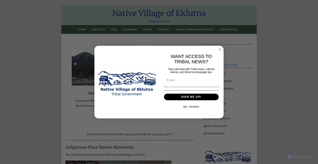 Security scan screenshot of https://eklutna-nsn.gov/