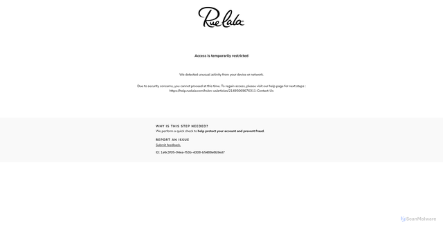 Security scan screenshot of https://www.ruelala.com