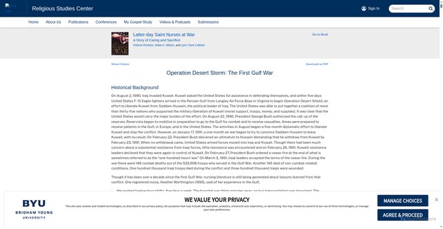 Security scan screenshot of https://rsc.byu.edu/latter-day-saint-nurses-war/operation-desert-storm-first-gulf-war