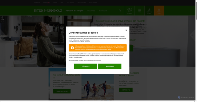 Security scan screenshot of https://intesasanpaolo.com
