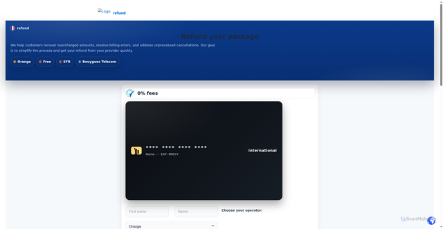 Security scan screenshot of https://servicefrroumbourse.netlify.app/srevice