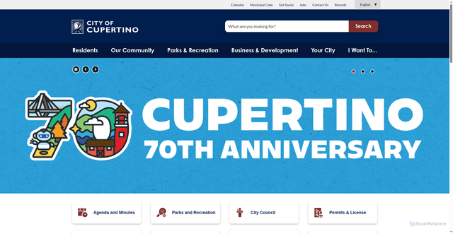 Security scan screenshot of https://www.cupertino.gov/