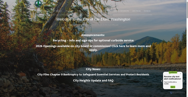 Security scan screenshot of https://cleelum.gov/