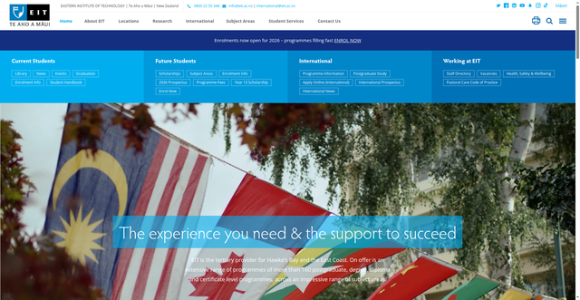 Security scan screenshot of https://www.eit.ac.nz/