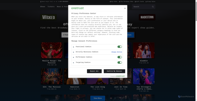 Security scan screenshot of https://broadway.com