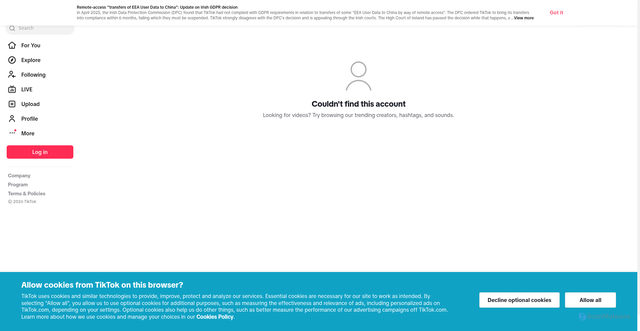 Security scan screenshot of https://www.tiktok.com/@ulba.and.more
