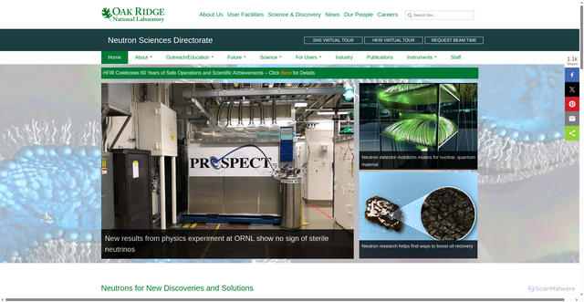 Security scan screenshot of https://sns.gov/