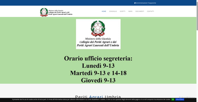 Security scan screenshot of https://www.peritiagrariumbria.it/