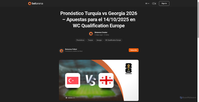 Security scan screenshot of https://betarena.com/a/betarena-futbol/pronostico-turquia-vs-georgia-19427927-1760290705