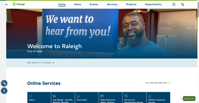 Security scan screenshot of https://raleighnc.gov