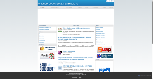 Security scan screenshot of https://www.minciopo.it/hh/index.php