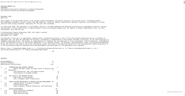 Security scan screenshot of https://documents1.worldbank.org/curated/en/099111403082422543/txt/IDU-8055a2ce-b09e-4273-9af3-0065999fe13f.txt