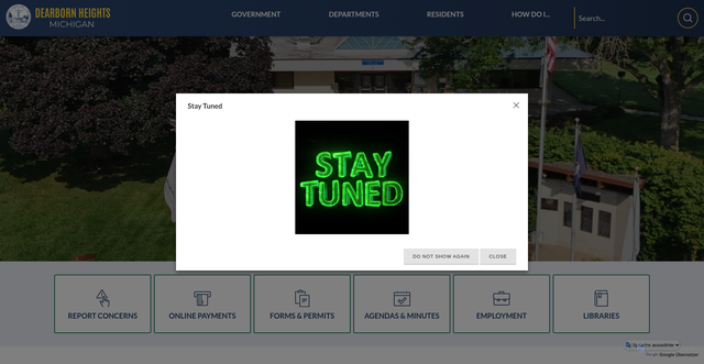 Security scan screenshot of https://dearbornheightsmi.gov/