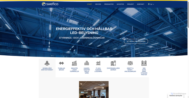 Security scan screenshot of https://swefico.se