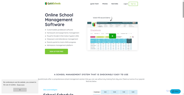Security scan screenshot of https://quickschools.com