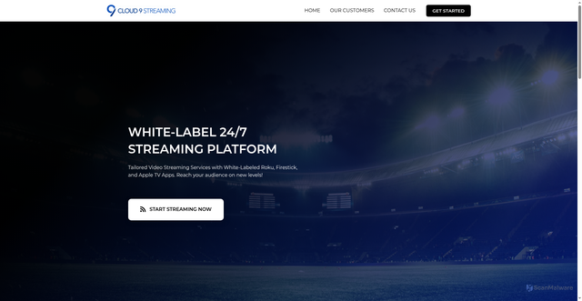 Security scan screenshot of https://cloud9streaming.com