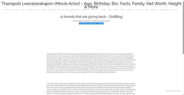 Security scan screenshot of https://wymoorgroupsitus-dpc3g2hkpvei.edgeone.app/11-brands-that-are-giving-back-zedblog.html