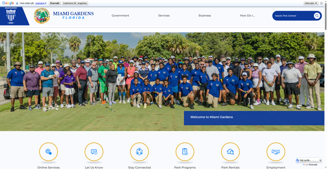 Security scan screenshot of https://miamigardens-fl.gov/